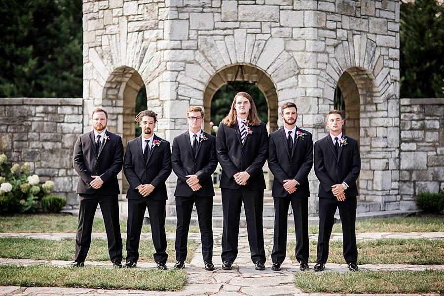 Black tie at this Kincaid House Wedding by Knoxville Wedding Photographer, Amanda May Photos.