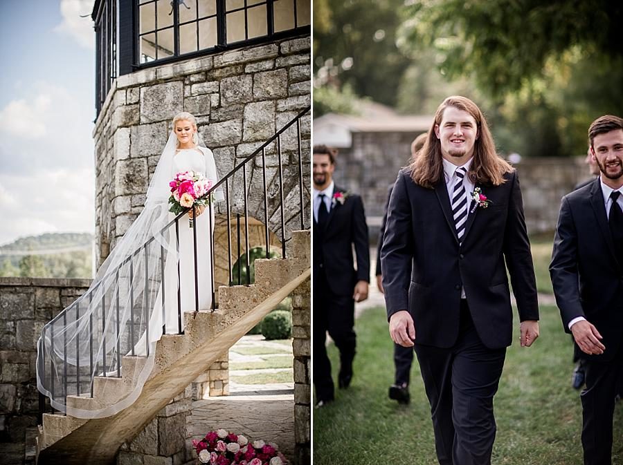 Gazebo stairway at this Kincaid House Wedding by Knoxville Wedding Photographer, Amanda May Photos.