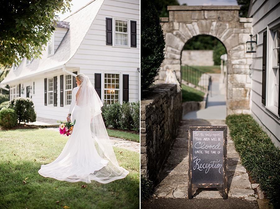 Hand lettered sign at this Kincaid House Wedding by Knoxville Wedding Photographer, Amanda May Photos.
