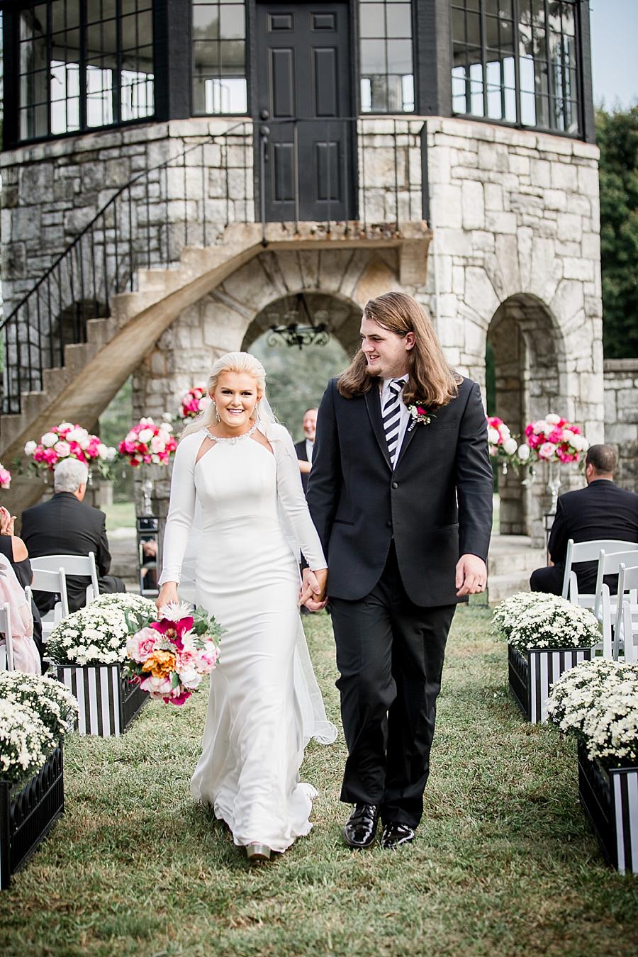 Recessional at this Kincaid House Wedding by Knoxville Wedding Photographer, Amanda May Photos.