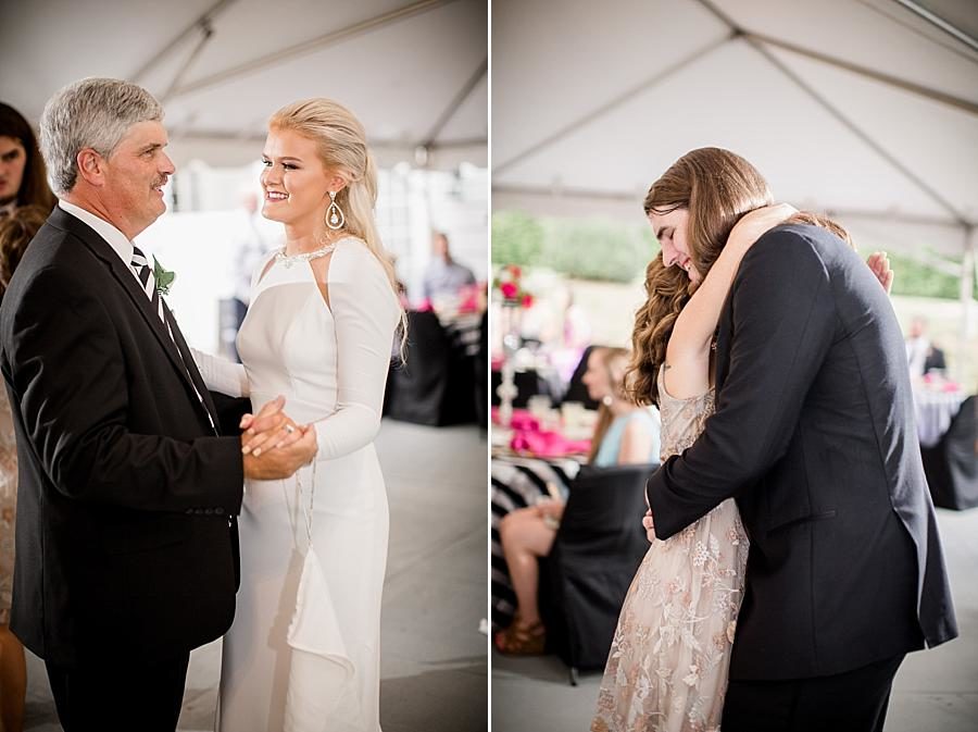Father daughter dance at this Kincaid House Wedding by Knoxville Wedding Photographer, Amanda May Photos.