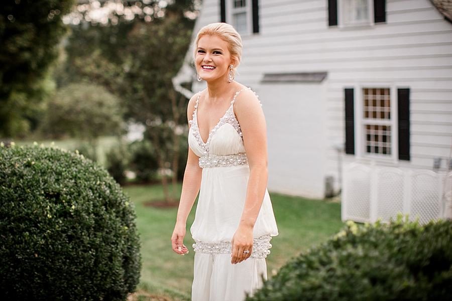 Exit dress at this Kincaid House Wedding by Knoxville Wedding Photographer, Amanda May Photos.