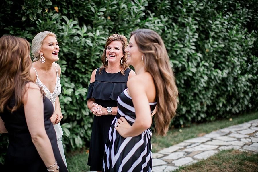 Laughing with guests at this Kincaid House Wedding by Knoxville Wedding Photographer, Amanda May Photos.