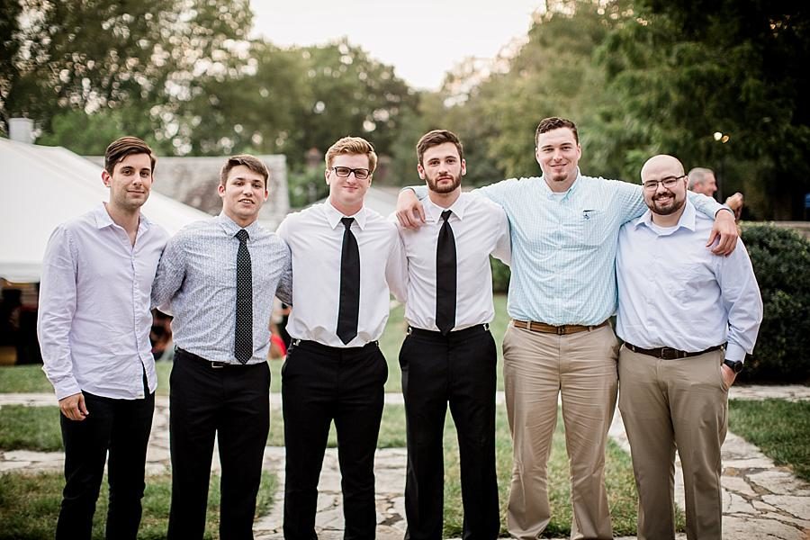 Friends at this Kincaid House Wedding by Knoxville Wedding Photographer, Amanda May Photos.
