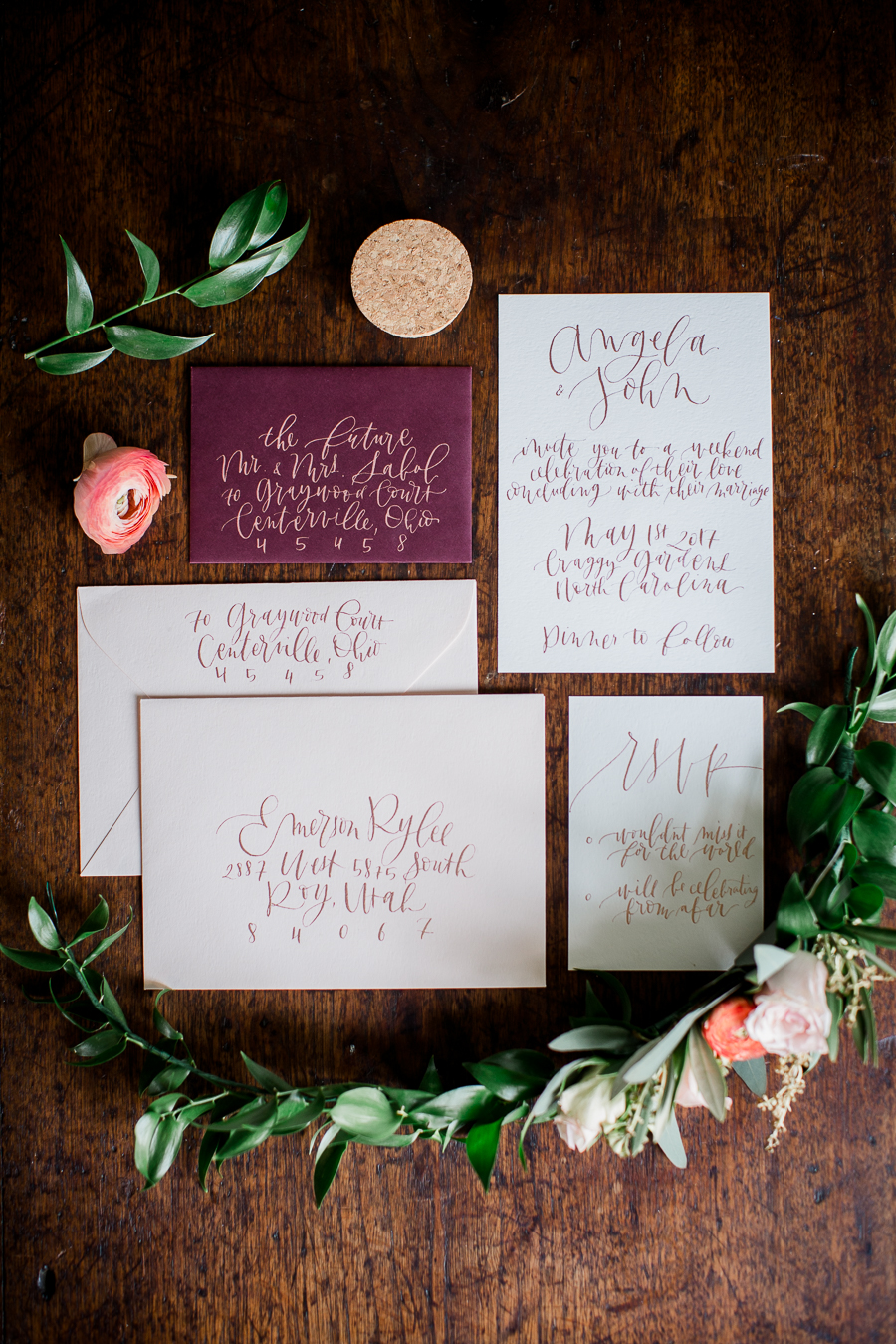 Invitations at this North Carolina Elopement by Knoxville Wedding Photographer, Amanda May Photos.