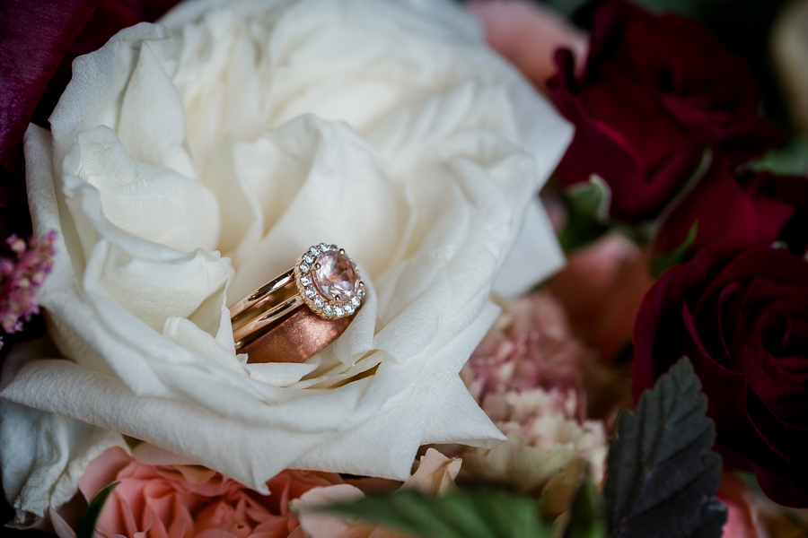 Rings in flower at this North Carolina Elopement by Knoxville Wedding Photographer, Amanda May Photos.