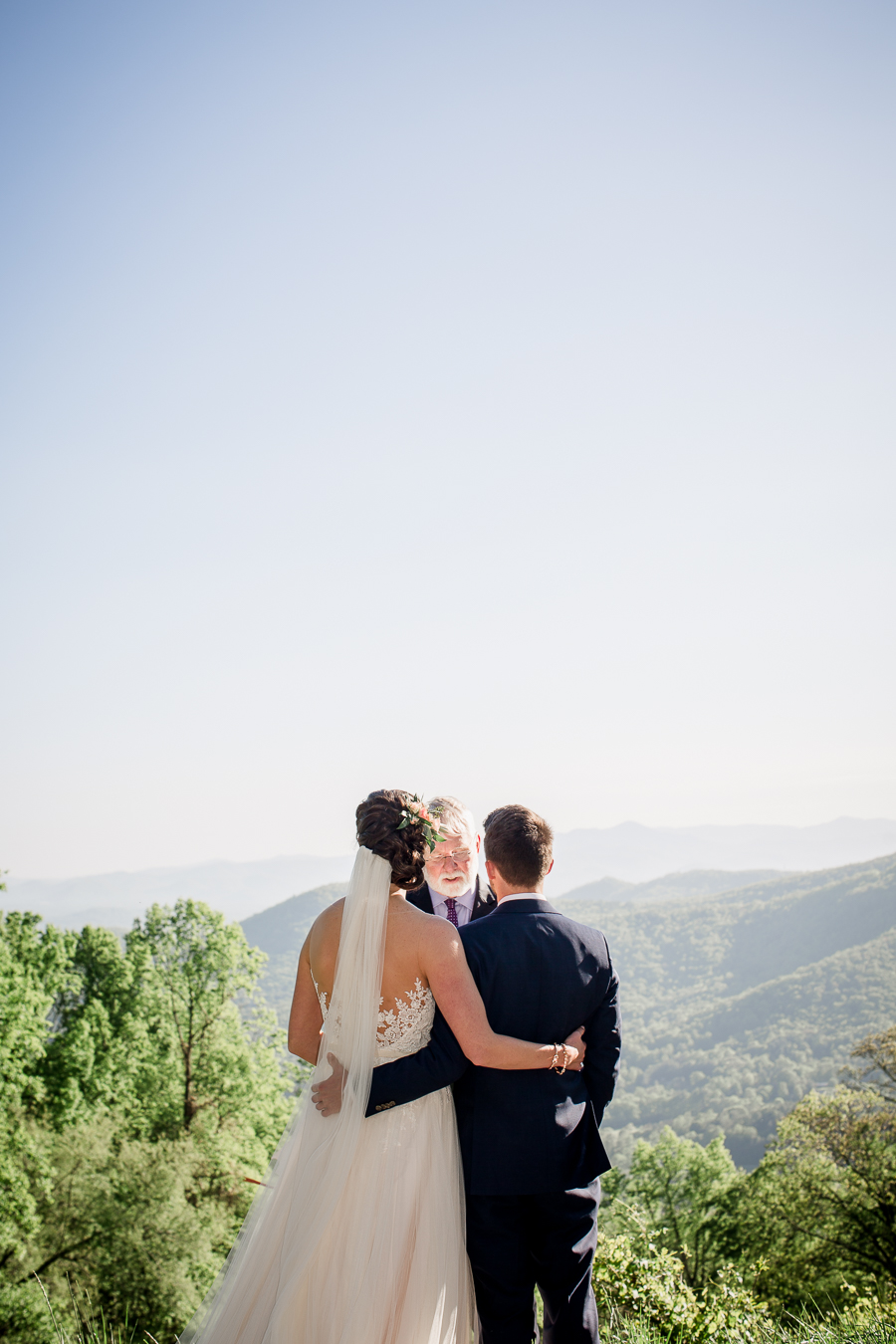Arms around each other at this North Carolina Elopement by Knoxville Wedding Photographer, Amanda May Photos.
