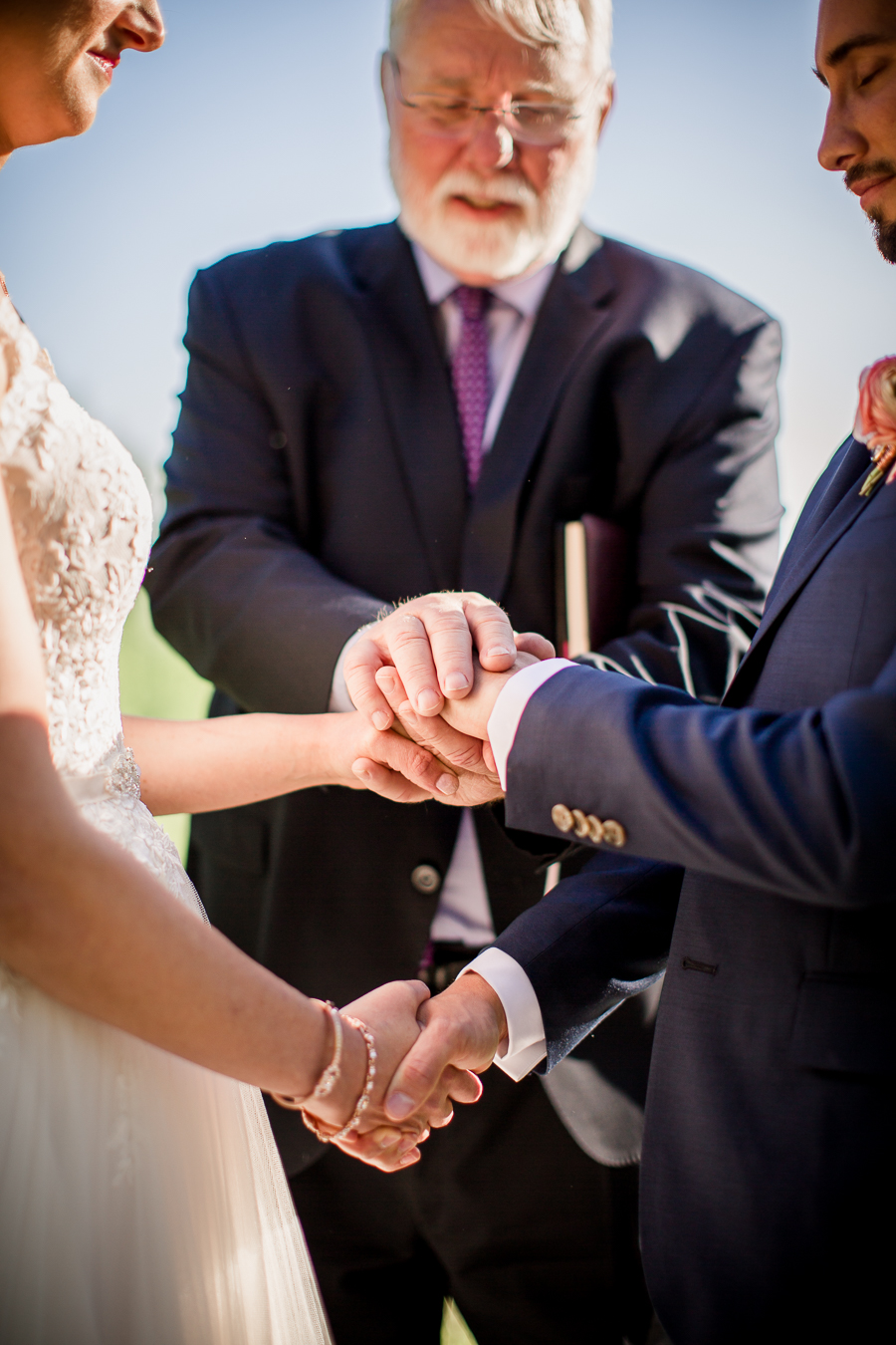 Holding hands at this North Carolina Elopement by Knoxville Wedding Photographer, Amanda May Photos.