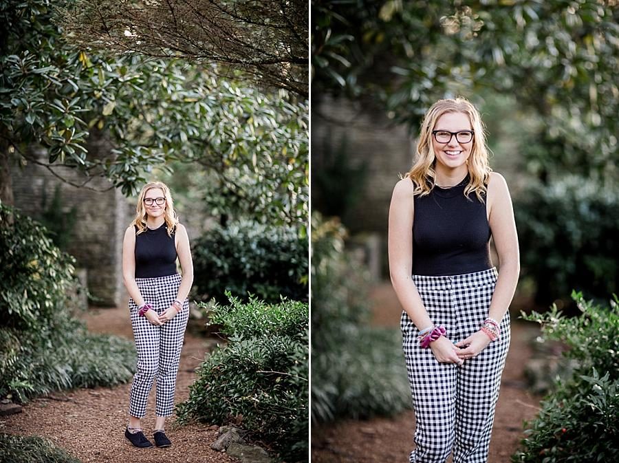 Garden path at this Knoxville Botanical Senior Session by Knoxville Wedding Photographer, Amanda May Photos.