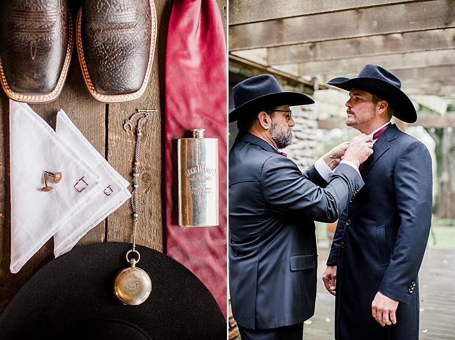 Groom's details at this Arrington Vineyard wedding by Knoxville Wedding Photographer, Amanda May Photos.