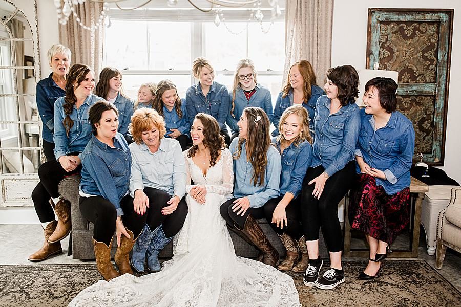 Getting ready outfits at this Arrington Vineyard wedding by Knoxville Wedding Photographer, Amanda May Photos.