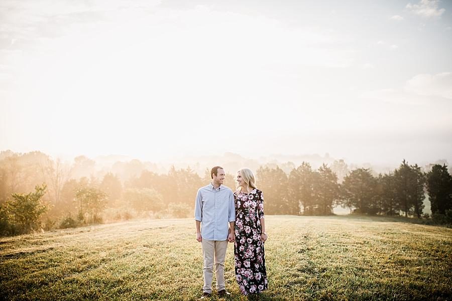 Pasture at this Family Farm Engagement Session by Knoxville Wedding Photographer, Amanda May Photos.