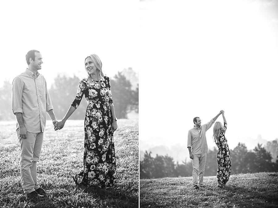 Twirl at this Family Farm Engagement Session by Knoxville Wedding Photographer, Amanda May Photos.