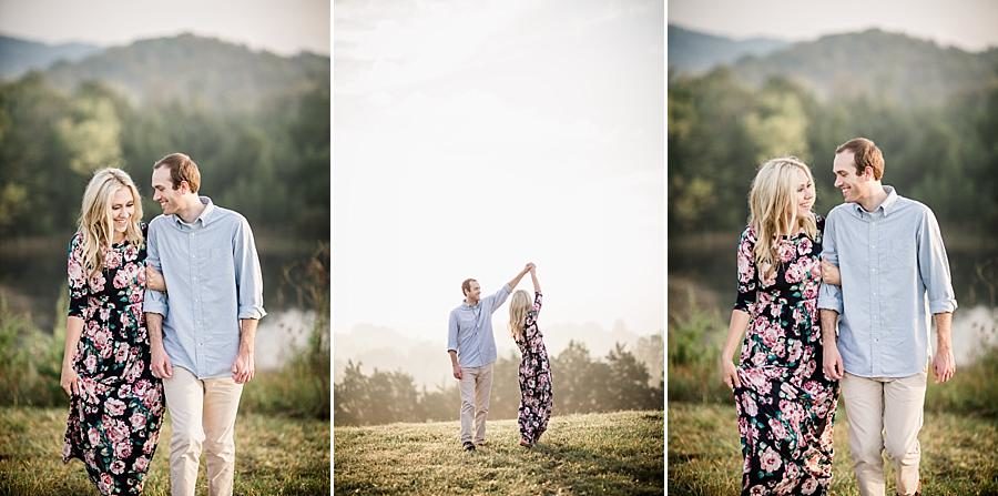 Arm in arm at this Family Farm Engagement Session by Knoxville Wedding Photographer, Amanda May Photos.