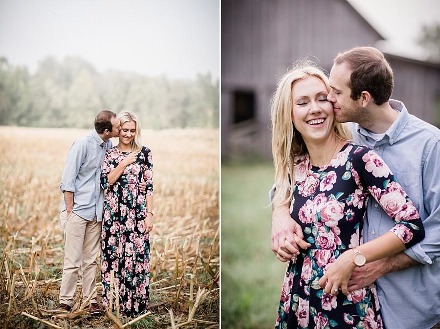 Old barn at this Family Farm Engagement Session by Knoxville Wedding Photographer, Amanda May Photos.