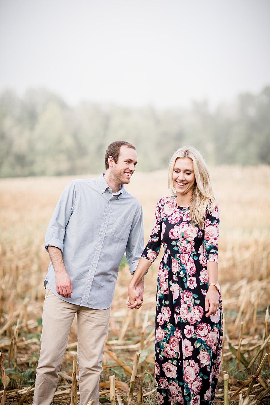 Chambray shirt at this Family Farm Engagement Session by Knoxville Wedding Photographer, Amanda May Photos.