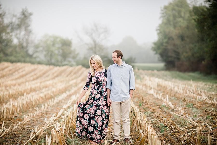 Long skirt at this Family Farm Engagement Session by Knoxville Wedding Photographer, Amanda May Photos.