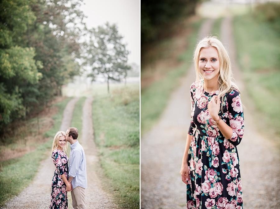 Just the bride at this Family Farm Engagement Session by Knoxville Wedding Photographer, Amanda May Photos.
