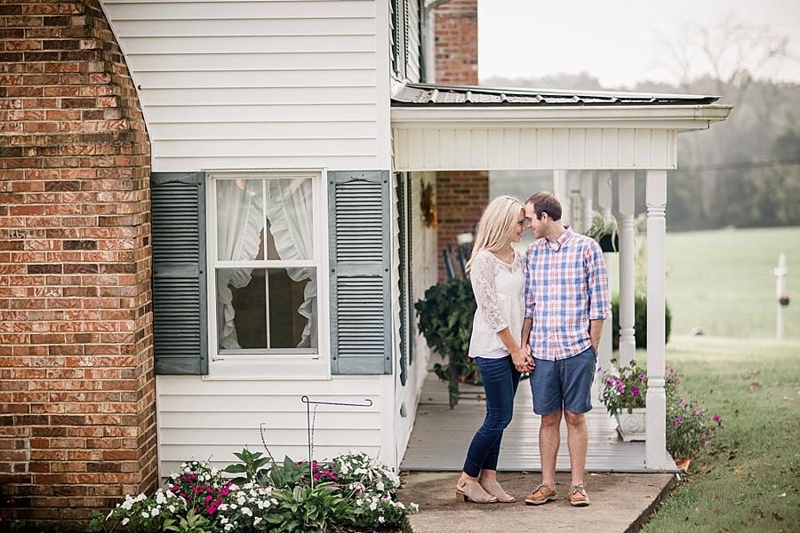 Farmhouse at this Family Farm Engagement Session by Knoxville Wedding Photographer, Amanda May Photos.