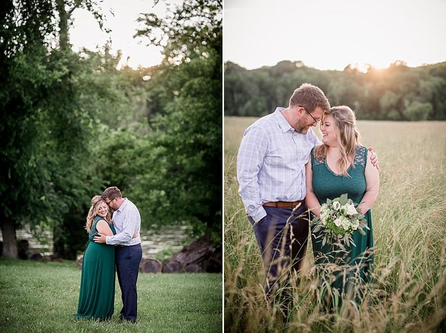Flower bouquet at this Holston River Engagement Session by Knoxville Wedding Photographer, Amanda May Photos.