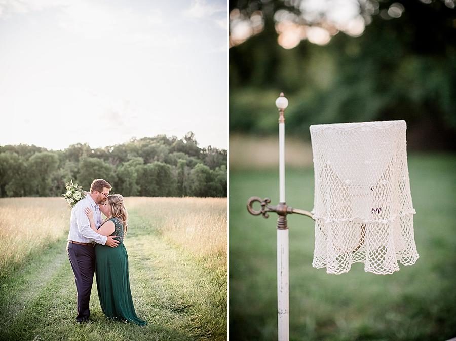 Lace lamp at this Holston River Engagement Session by Knoxville Wedding Photographer, Amanda May Photos.