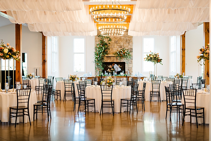 large reception space at this associate wedding at marblegate