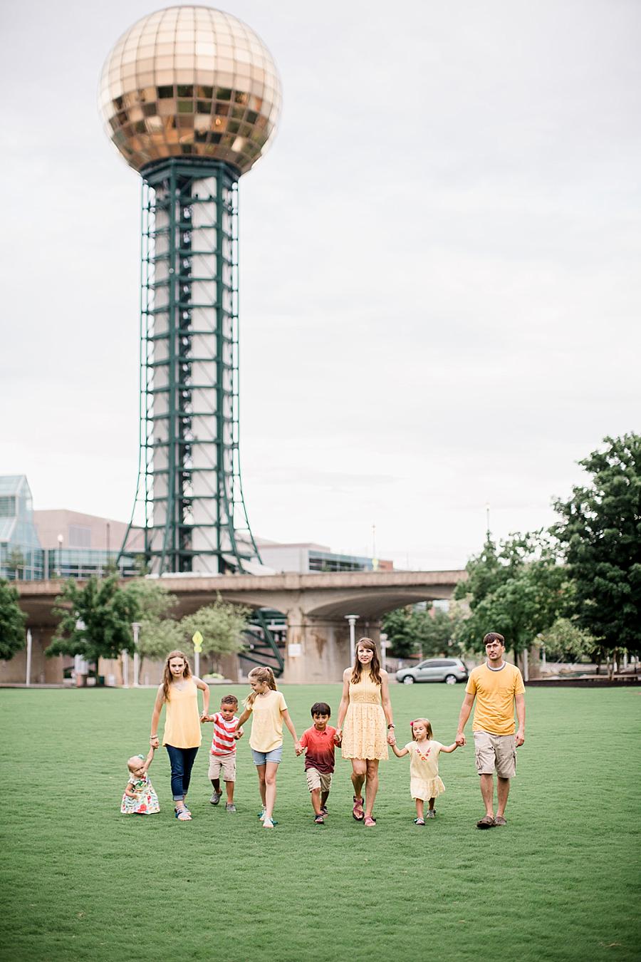 The Sunsphere at this World's Fair Park session by Knoxville Wedding Photographer, Amanda May Photos.
