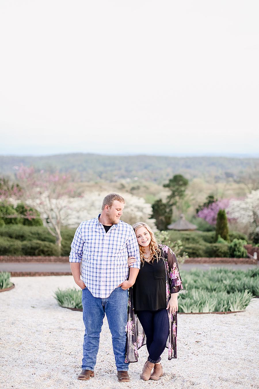 Blue plaid at this Baxter Gardens Engagement by Knoxville Wedding Photographer, Amanda May Photos.