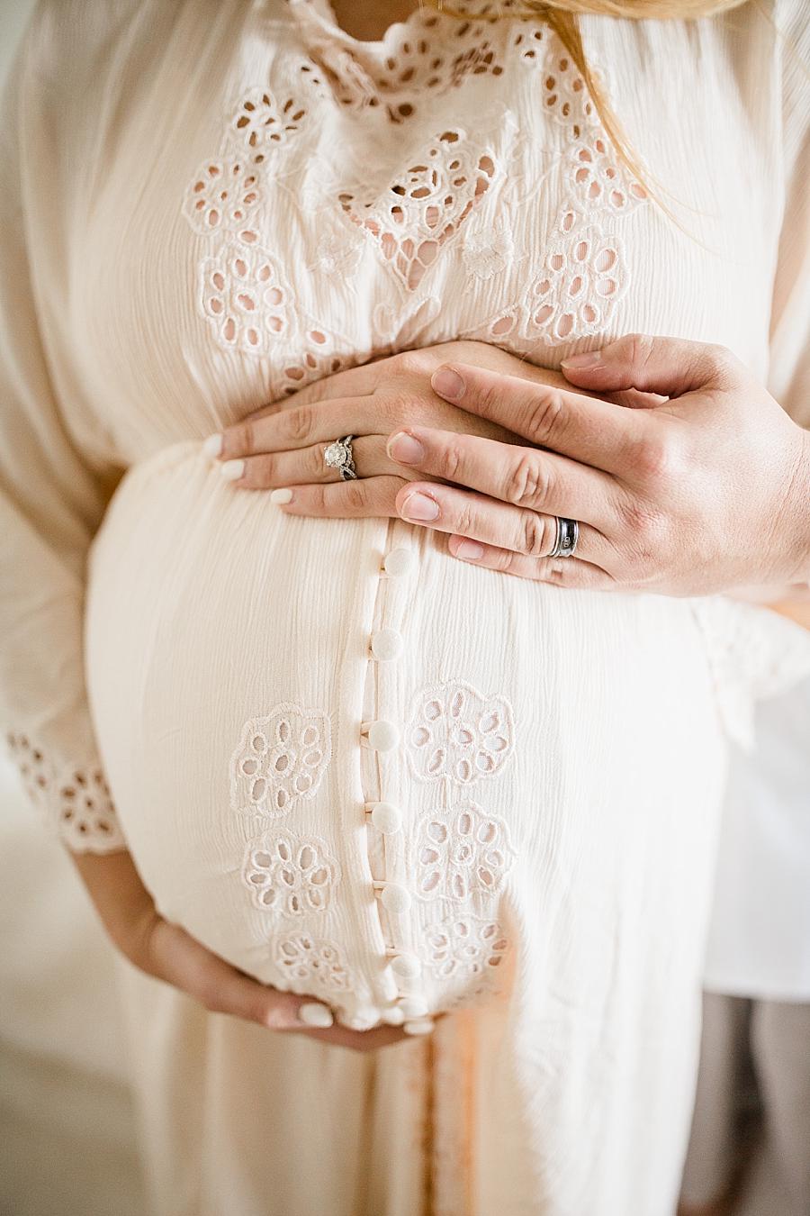 The belly at this Lifestyle Maternity Session by Knoxville Wedding Photographer, Amanda May Photos.