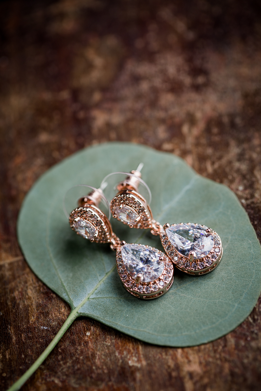 Detail of earrings at this wedding at The Standard by Knoxville Wedding Photographer, Amanda May Photos.
