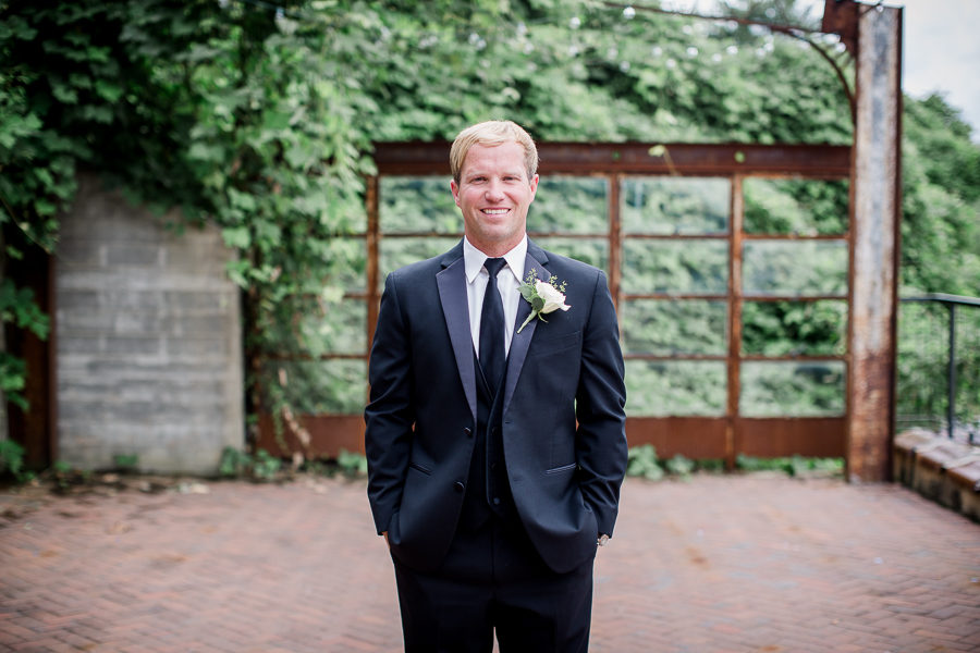 Groom at this wedding at The Standard by Knoxville Wedding Photographer, Amanda May Photos.