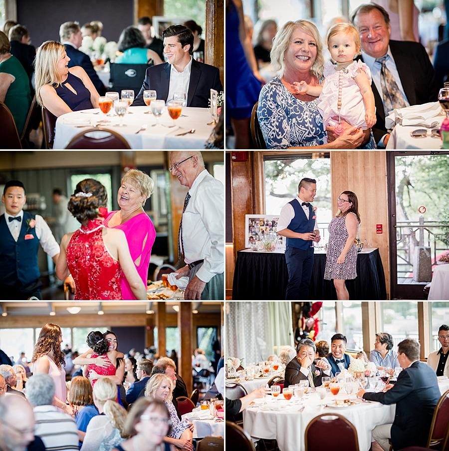 Reception hodge podge at this Calhoun's on the River Wedding by Knoxville Wedding Photographer, Amanda May Photos.