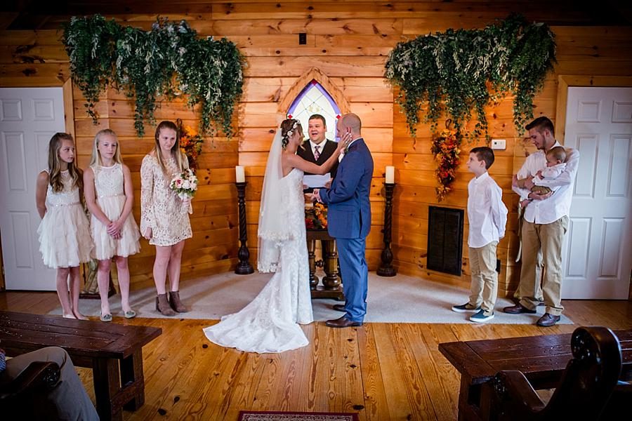 Wedding party at this Alpine Village Wedding Chapel by Knoxville Wedding Photographer, Amanda May Photos.