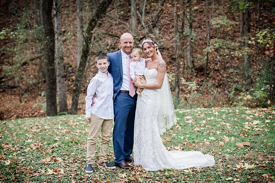 Family picture at this Alpine Village Wedding Chapel by Knoxville Wedding Photographer, Amanda May Photos.