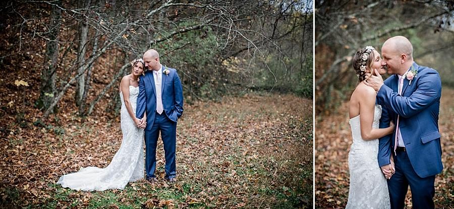 Bride and Groom holding hands at this Alpine Village Wedding Chapel by Knoxville Wedding Photographer, Amanda May Photos.