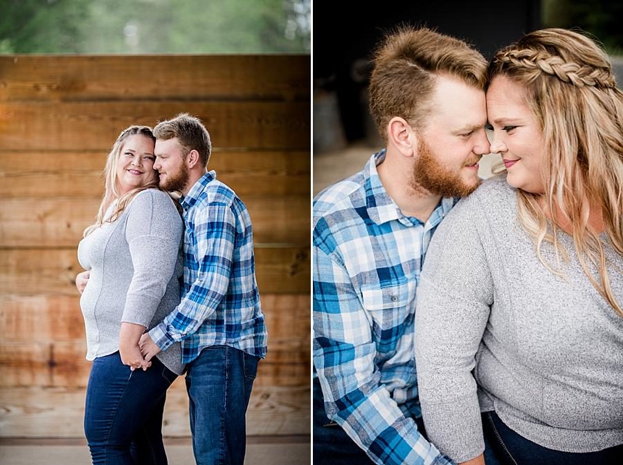 Crown braid at this The Stables at Strawberry Creek Engagement Session by Knoxville Wedding Photographer, Amanda May Photos.