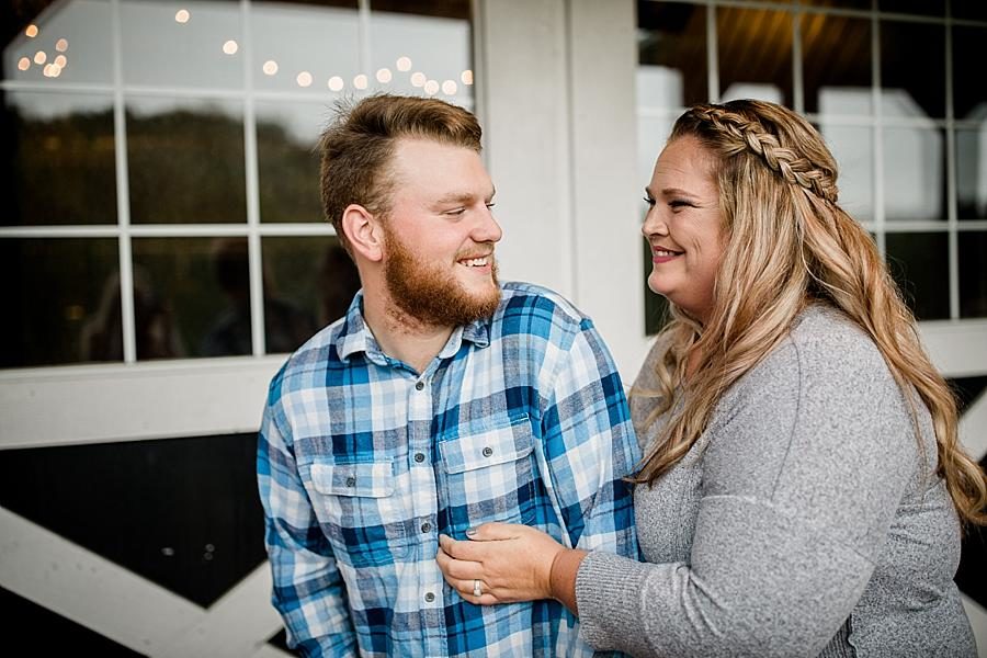 Loose curls at this The Stables at Strawberry Creek Engagement Session by Knoxville Wedding Photographer, Amanda May Photos.