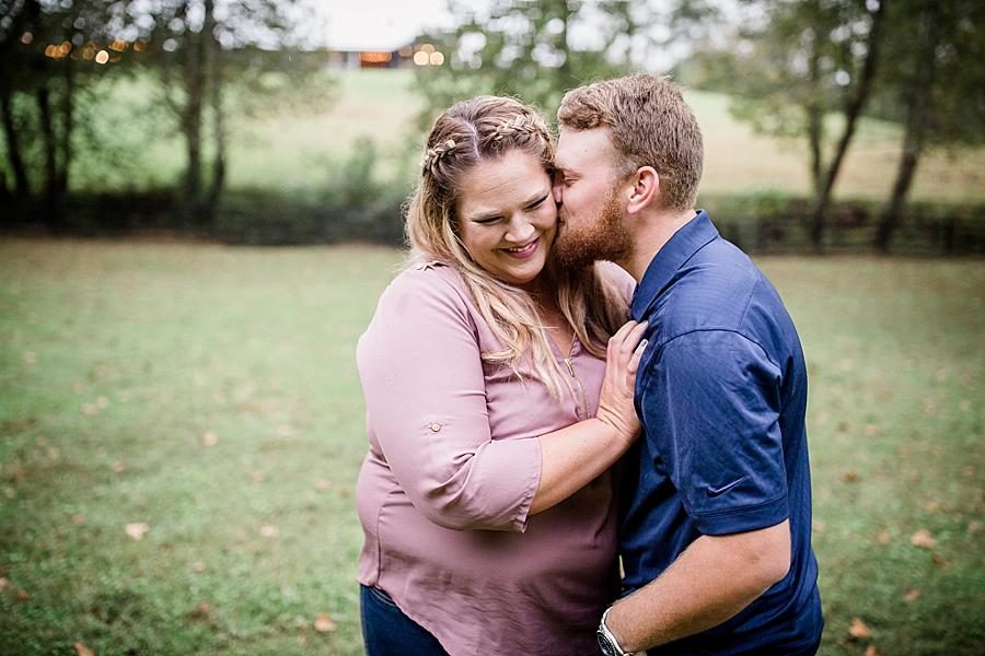 By the creek at this The Stables at Strawberry Creek Engagement Session by Knoxville Wedding Photographer, Amanda May Photos.