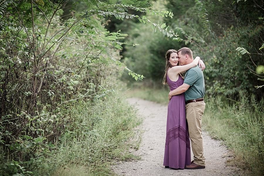 Arms around neck at this Meads Quarry Family Session by Knoxville Wedding Photographer, Amanda May Photos.