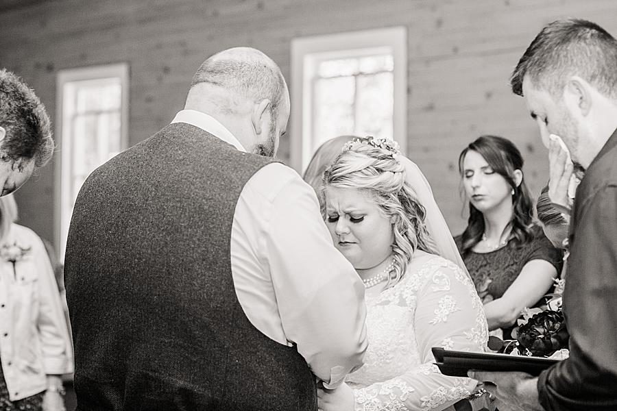 Black and white at this Cades Cove wedding by Knoxville Wedding Photographer, Amanda May Photos.