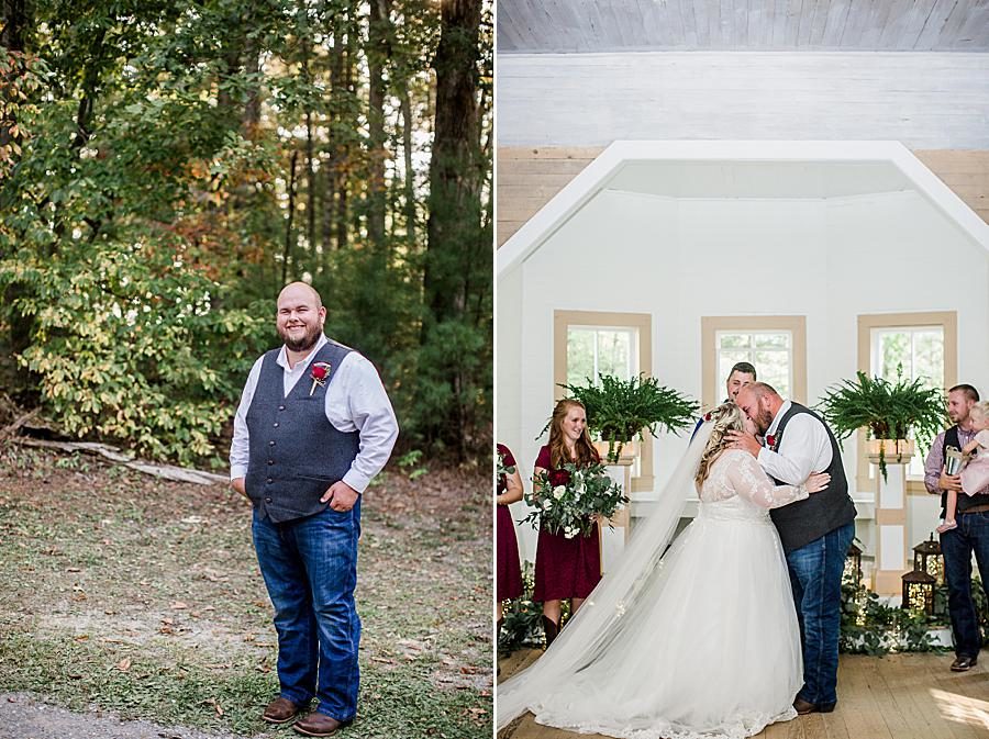 Casual groom at this Cades Cove wedding by Knoxville Wedding Photographer, Amanda May Photos.