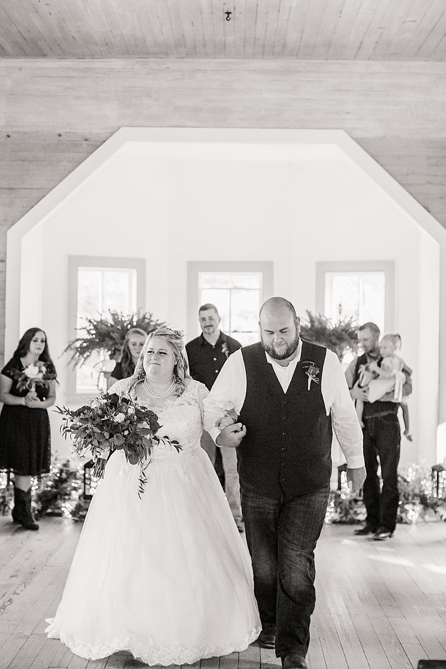 Just married at this Cades Cove wedding by Knoxville Wedding Photographer, Amanda May Photos.