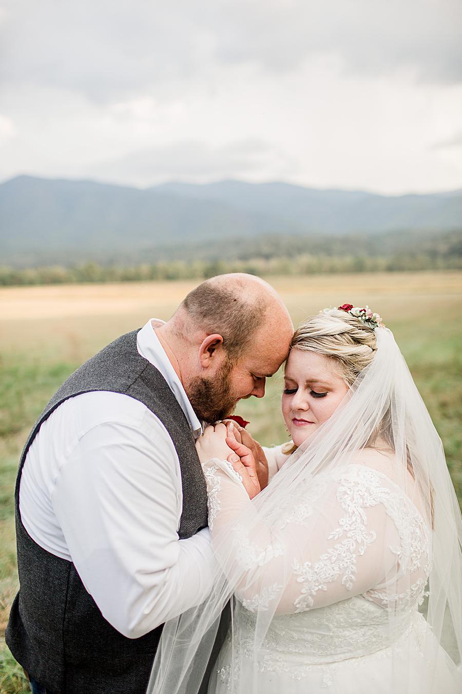 Husband and wife by Knoxville Wedding Photographer, Amanda May Photos.