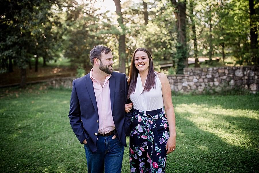 Escorting her arm in arm at this Knoxville Botanical Engagement session by Knoxville Wedding Photographer, Amanda May Photos.