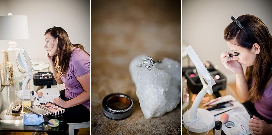 Getting ready at this The Quarry wedding by Knoxville Wedding Photographer, Amanda May Photos.