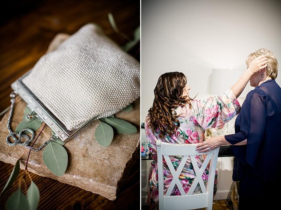 Silver clutch purse at this The Quarry wedding by Knoxville Wedding Photographer, Amanda May Photos.