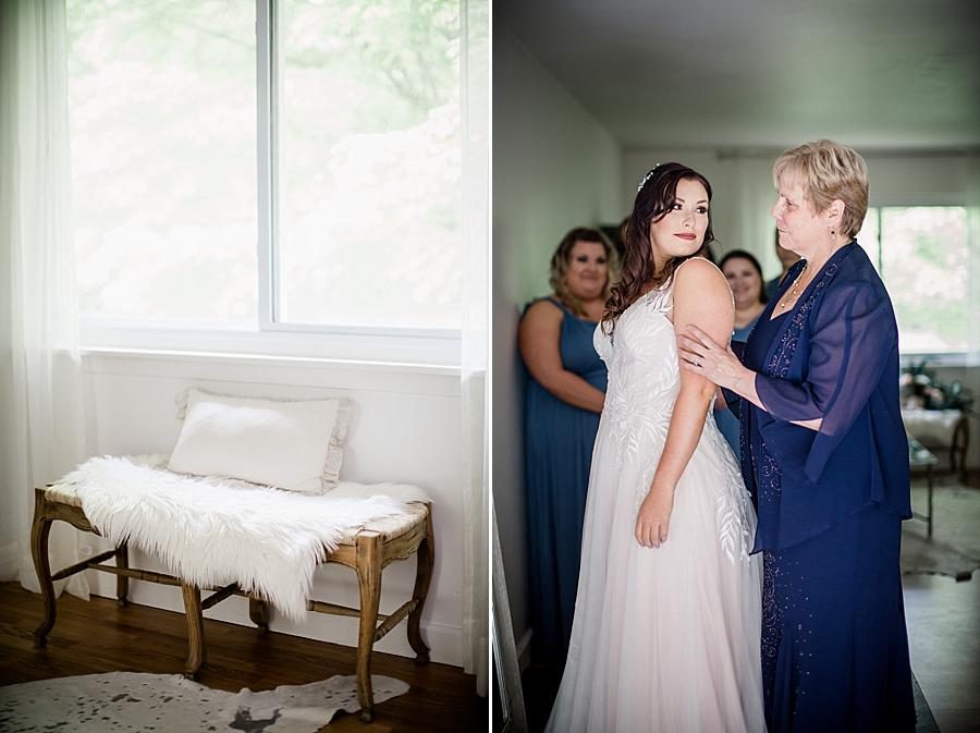 Bride and mother-of-the-bride at this The Quarry wedding by Knoxville Wedding Photographer, Amanda May Photos.