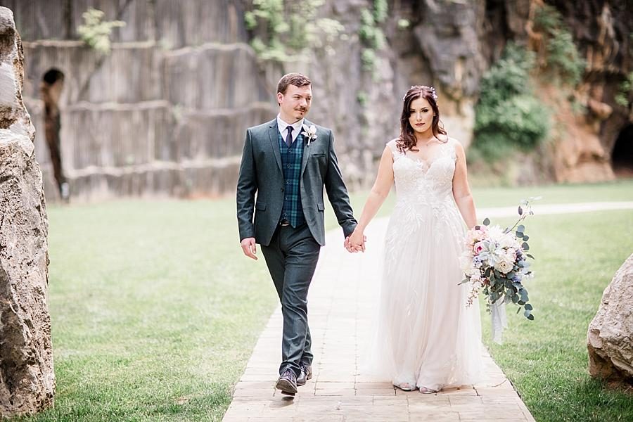 Walking towards the camera at this The Quarry wedding by Knoxville Wedding Photographer, Amanda May Photos.