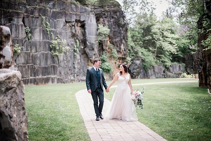 Looking into each other's eyes at this The Quarry wedding by Knoxville Wedding Photographer, Amanda May Photos.
