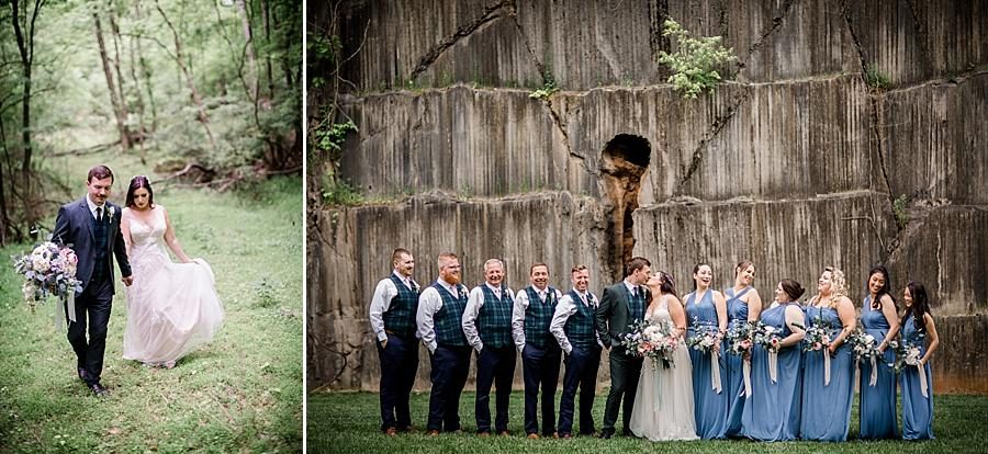 Bride and groom kissing at this The Quarry wedding by Knoxville Wedding Photographer, Amanda May Photos.